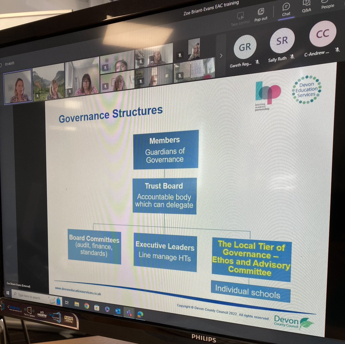 Great to have our local Ethos and Advisory Committee training with the brilliant Zoe Bryant-Evans. Kicking off our new approach to our local governance. @devonedservices @LAPacademies