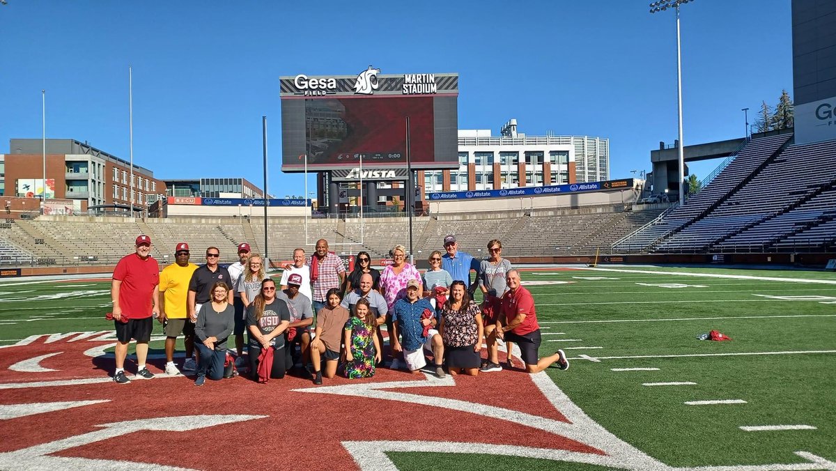 The full Dickert clan that made the trip. 

Traveled from:
- Wisconsin (obviously)
- Michigan
- Arizona
- California 

Usually this crew is wearing Bucky gear, but Saturday was all Crimson and Gray!

#GoCougs #CVE23 #AllWeGot #AllWeNeed #CougsVsEverybody #CougNation