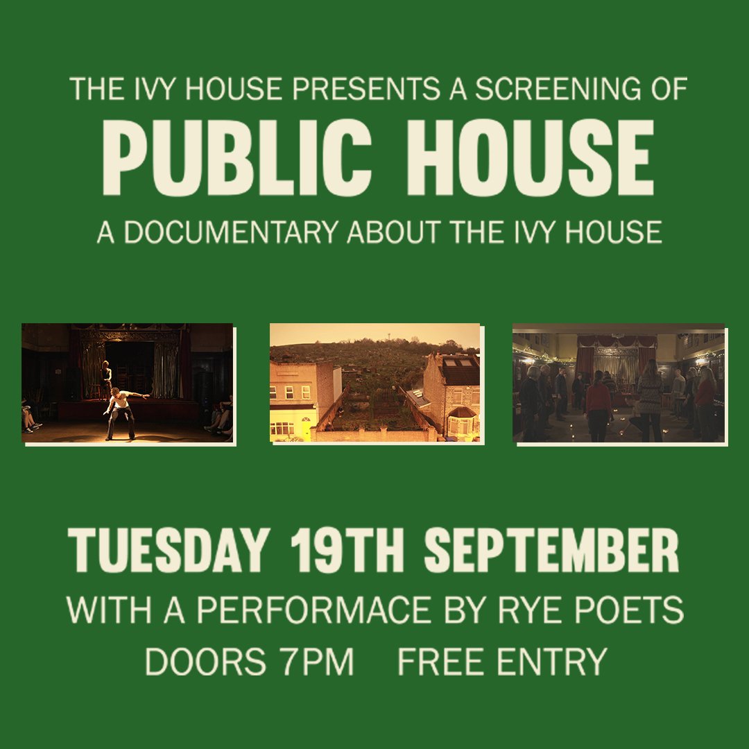 On Tuesday 19th September, as part of our 10th birthday celebrations we're hosting a special screening of Sarah Turner's 2015 documentary, 'Public House', which sees our pub as the central character. Prior to the screening, we'll be joined for a performance by Rye Poets!