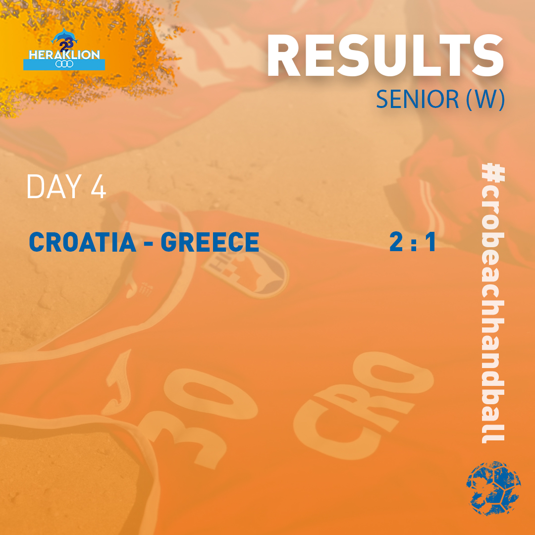 crobeach's tweet photo. The men's senior team is in the FINALS, while the women's team will play placement 5-7 matches 😎

🤾‍♀️ 🇭🇷 vs 🇬🇷 2:1 (10:16, 16:14, 8:4)
🤾‍♂️ 🇭🇷 vs 🇨🇾 2:0 (26:14, 30:20)

#beachhandball #rukometnapijesku #crobeachhandball https://t.co/EnAS86KwhN