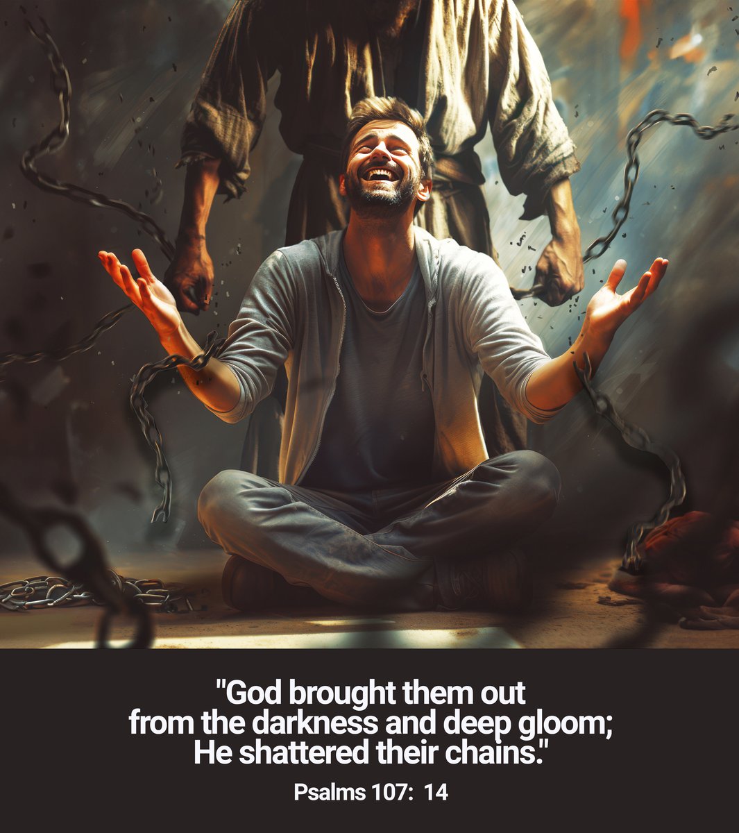 Maranatha7774's tweet photo. 🔊To those who are chained in affliction, bound by addictions, ensnared by depression, shackled in anger, with no one to help: Jesus shed His blood to set you free! He will shatter those chains—the darkness will leave you and the Holy Spirit will come to live inside of you!

📖 "God brought them out from the darkness and deep gloom; he shattered their chains." Psalms 107:14

If you are NOT in Christ, the truth is that you are a prisoner of your sin and its consequences. You are bound to the darkness that the enemy has placed you under.

Be courageous today and cry out to the Lord — He will deliver you, free you from all your oppressions, and calm your storm! 

📖 "Then they cried out to the Lord in their trouble,
And He delivered them out of their distresses." Psalm 104:6

He has a promise for you: He will bring you out of the darkness, He will heal your heart, establish you in His paths, and make you new! 

📖 "He turns a wilderness into pools of water,
And dry land into watersprings." Psalm 104:35

🔊 Please, be wise today and trust that if you come to Him in faith, asking for His help with your struggles, He will not ignore you. He went to the cross to die for you, to set you free. Please come to Him! He's asking you to be wise!!!

"Whoever is wise will observe these things, And they will understand the lovingkindness of the Lord." Psalm 104:43

︵‿︵‿︵‿︵︵‿︵‿︵‿︵︵‿︵‿︵‿

⚠️ IF YOU ARE NOT IN CHRIST, PLEASE GET SAVED RIGHT NOW! We're almost out of time! He will come for His Church! Please, hear Him calling you, come to Him, and GET SAVED!
👇🏼👇🏼👇🏼

Believe Jesus is the Son of God, who shed His blood for you, died on the cross for our sins, He was buried and resurrected during the third day, according to the Scriptures, so we can have eternal life with Him.  The moment you believe in Him and that He died for your sins - you're saved, justified, sealed until the day of redemption, and rapture ready!  The Holy Spirit will come to live inside of you - He will help you, guide you, change you, and be with you FOREVER!

📖"For God so loved the world that He gave His only begotten Son, that whoever believes in Him should not perish but have everlasting life." 

For God did not send His Son into the world to condemn the world, but that the world through Him might be saved.

He who believes in Him is not condemned; but he who does not believe is condemned already, because he has not believed in the name of the only begotten Son of God." John 3:16-18

︵‿︵‿︵‿︵︵‿︵‿︵‿︵︵‿︵‿︵‿
