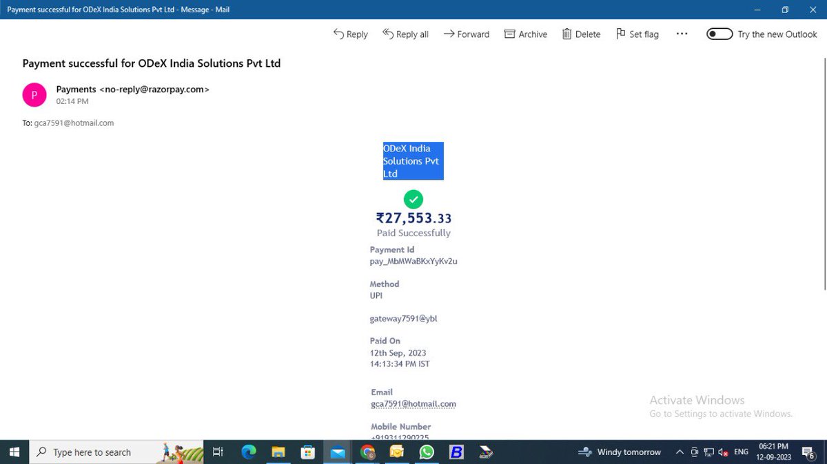 VohraDeepak84's tweet photo. @ODeXGlobal Payment made at 3:00 PM for MSC BL: MEDUDI721629 still not verified to carrier container on detention pls help https://t.co/NkiMVvfAhX