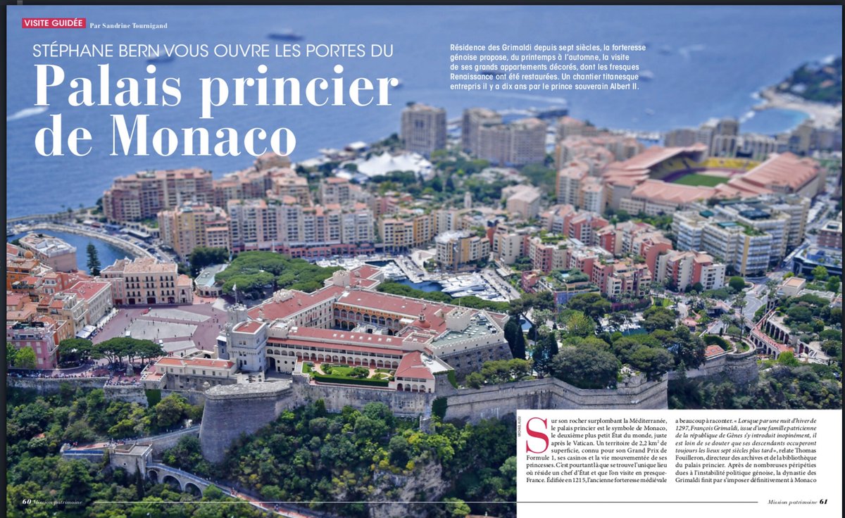 Une visite du palais princier de Monaco <a href="/palaismc/">Palais Princier de Monaco</a> et la découverte de ses somptueuses fresques du XVIe siècle restaurées, c'est dans le  numéro de Mission Patrimoine actuellement en kiosque