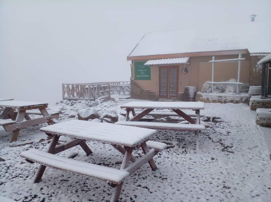 visitlesotho's tweet photo. One thing you can't predict is our weather; just when you think snow season is over...then boom!!!!🥶🇱🇸❤️

📷 Sani Mountain Escape

#SnowInSpring #VisitLesotho https://t.co/jqkm2uJYGj