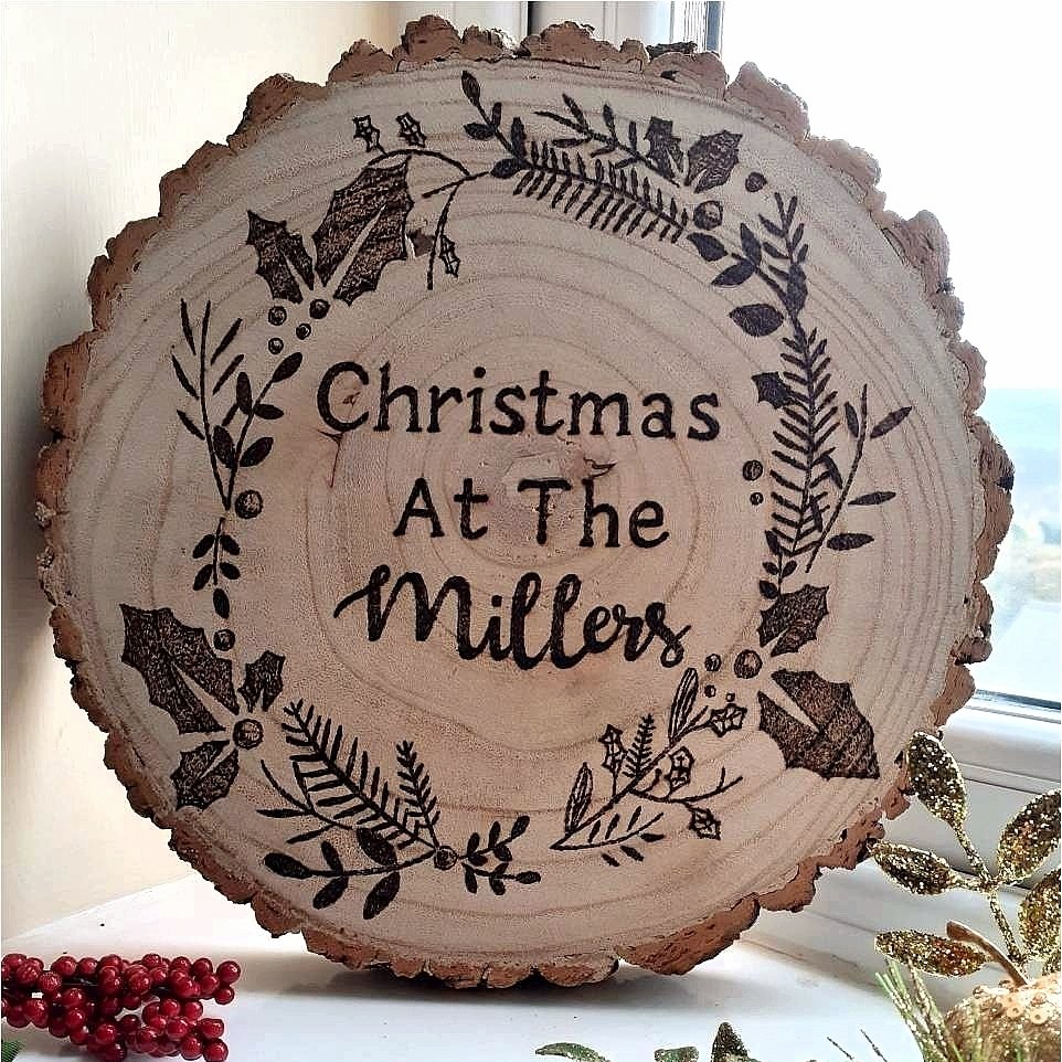 Sending one of these hand burnt wooden log slices in the post today. Will make a lovely centrepiece at Christmas time.  Display in your own home or gift to a family.

Link to order in the comments 👇

#firsttmaster #MHHSBD #ChristmasGiftGuide