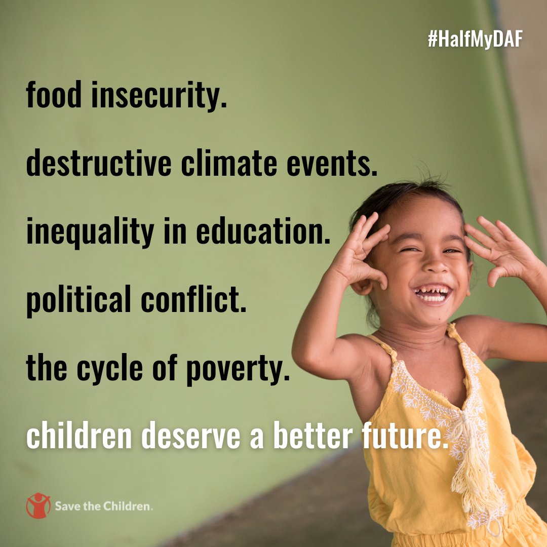 With existing food crises, conflicts, and disrupted education, children are suffering immensely. Use your #DonorAdvisedFund to help build long-lasting infrastructure around the 🌎 that lifts children out of poverty and disease  ➡️ bit.ly/45YSBX9 #DAF #HalfMyDAF 🤲