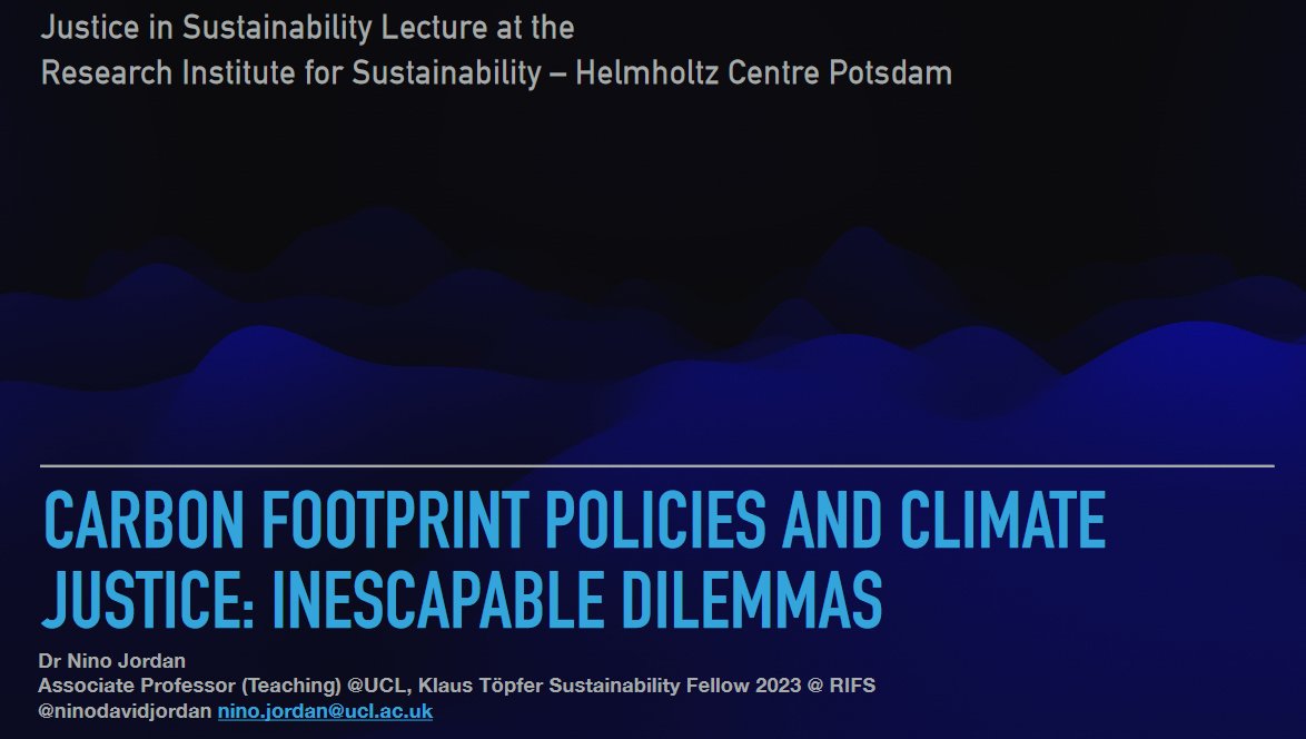 RIFS focal topic: Justice in Sustainability tweet media