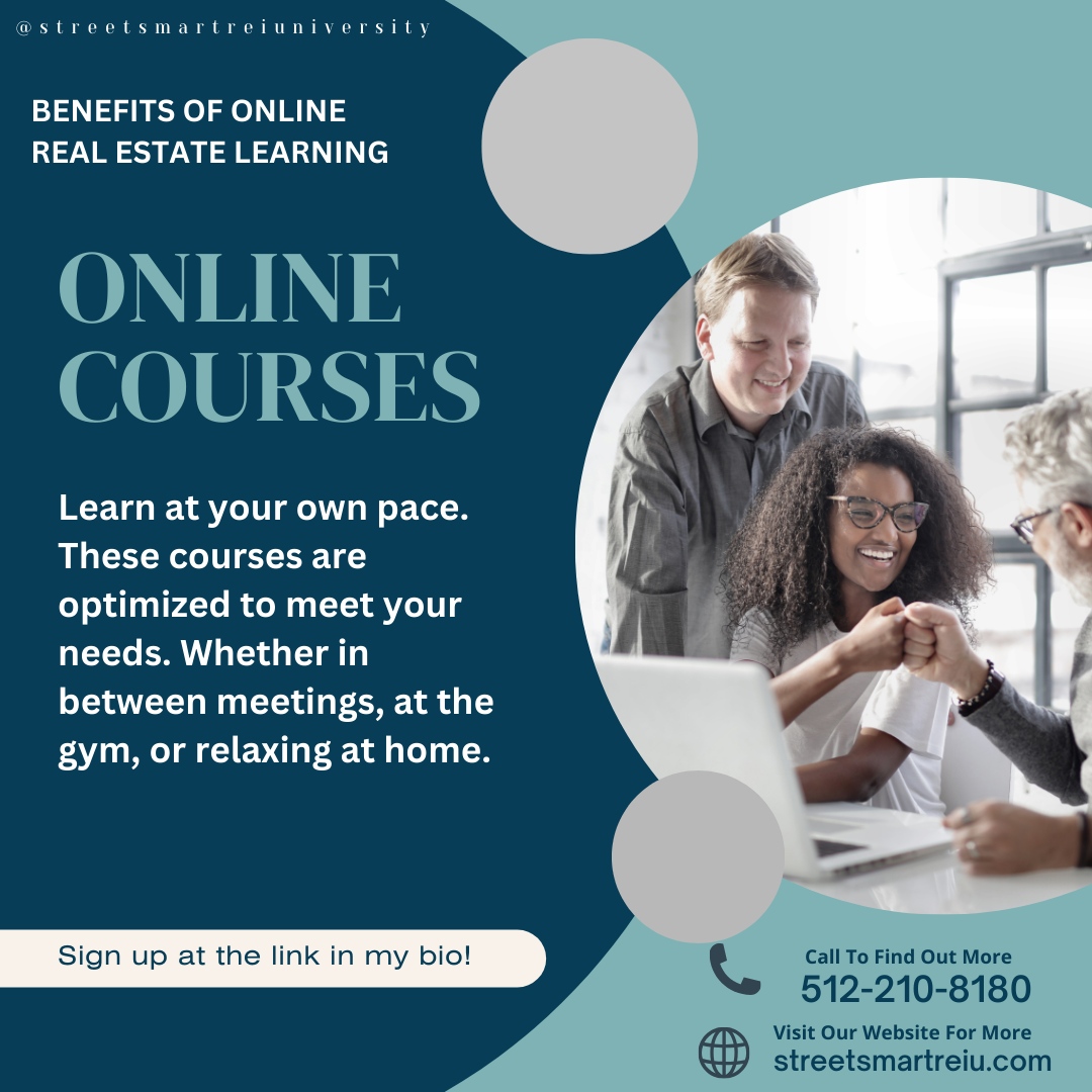 Investing in real estate has never been easier! Learn how to get started today with our online courses and take control of your financial future. #InvestorEducation #RealEstateLearning #OnlineCourses #StreetSmartREIU 📚️🖥️🏠️