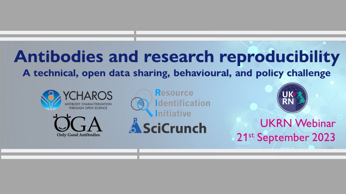 Join the <a href="/ukrepro/">UK Reproducibility Network @ukrepro.bsky.social</a> seminar with SPARC PI Dr. @AnitaBandrowski, the <a href="/OGA_Community/">OnlyGoodAntibodies</a> &amp; <a href="/mcgillu/">McGill University</a> as they discuss the problem of #antibodies in research, focusing on understanding models for addressing similar problems throughout research. 9/21 8am-11am ET #RRID #NIH_sparc