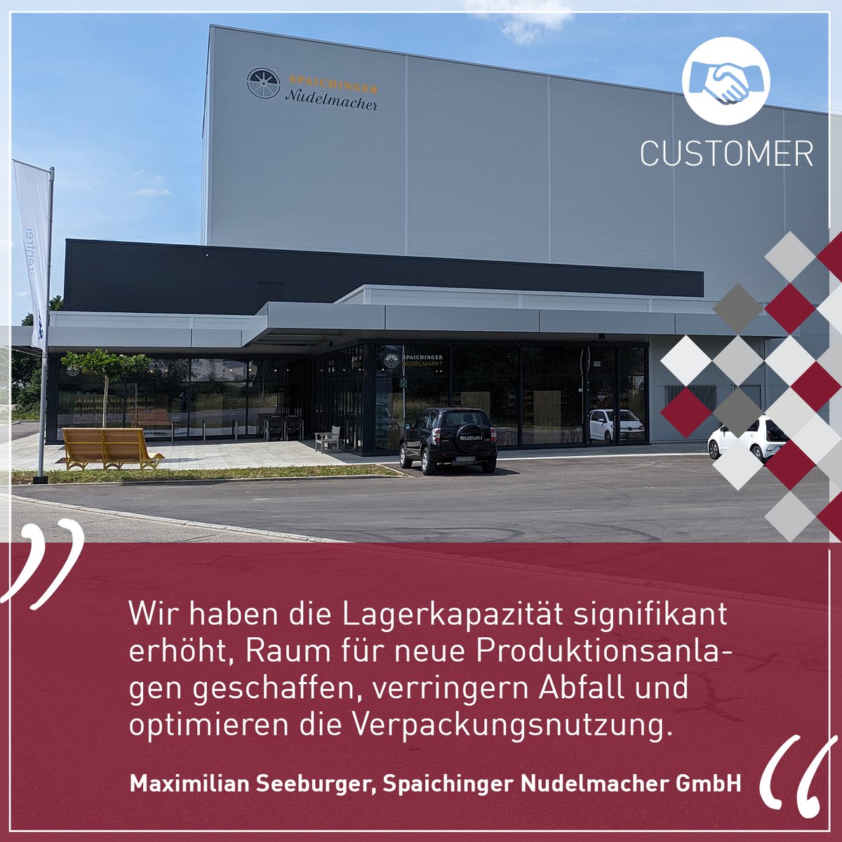 Mehr Lager, mehr Produktion, weniger Verpackung & eine gebündelte Logistik für eines der modernsten Nudelproduktionen Europas. Das neue automatische #Lagersystem für die Spaichinger Nudelmacher GmbH wird perspektivisch Zentrallager von @ALB_GOLD bit.ly/45OGyfd #Pasta