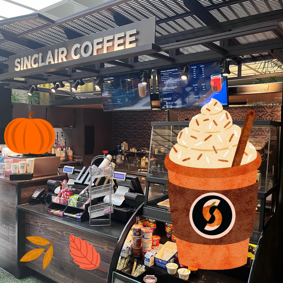 SinclairCC's tweet image. It's Fall for REAL. Sinclair Coffee now has your favorite fall-flavored beverages stocked! Are you a pumpkin spice or apple crisp fan? #SinclairCollege #PumpkinSpice #AppleCrisp