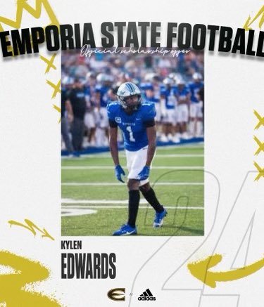KylenEdwards1's tweet photo. #AGTG After a great conversation with @CoachGHiggins I am blessed to receive a offer from Emporia state University #Stingersup https://t.co/AVYNeoAVfp