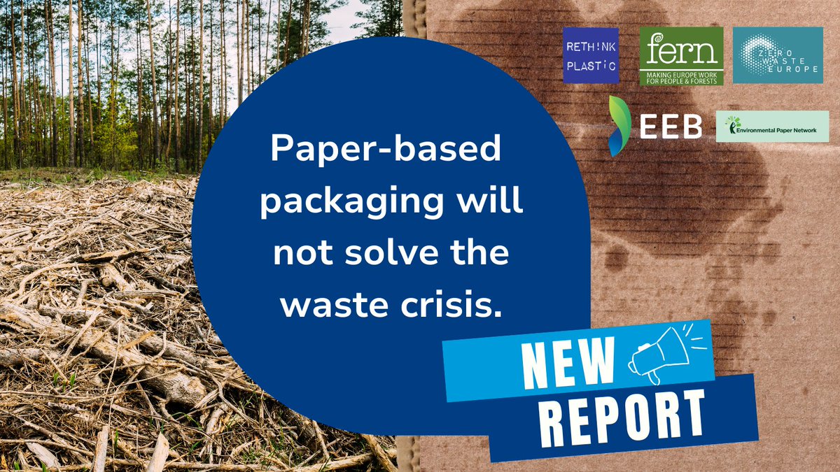 Green_Europe's tweet photo. Paper is already the largest #packaging #waste stream in the EU!🚨

Greenwashing single-use paper-based products as sustainable alternatives is misleading citizens and policy makers.

The EU must address the uncontrolled growth of all single-use packaging: https://t.co/jjYXQwdy2R https://t.co/ZjC5aBaGcT