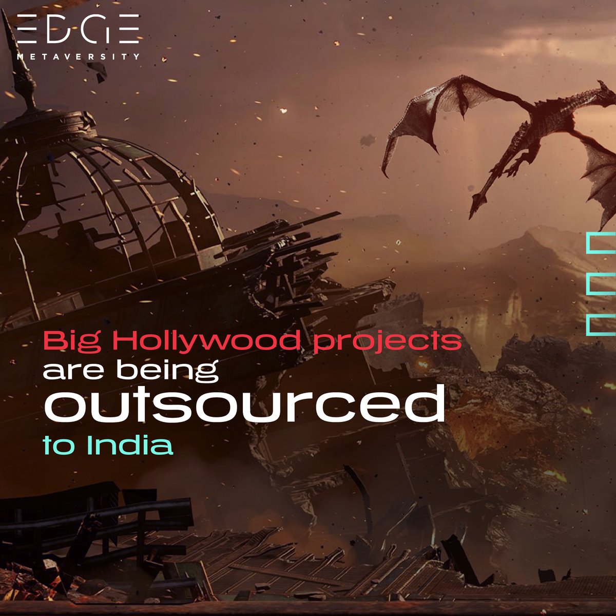 EdgeMetaversity's tweet image. With VFX movies on the rise, the industry is set to hit an estimated $121 billion by 2025📈. Seize the opportunity. Join us now and be the force of change.👨🏻‍💻

#EDGEMetaversity #Edge #AVCG #VirtualProduction #ImaginationUnleashed #VFX #digitalart #creative