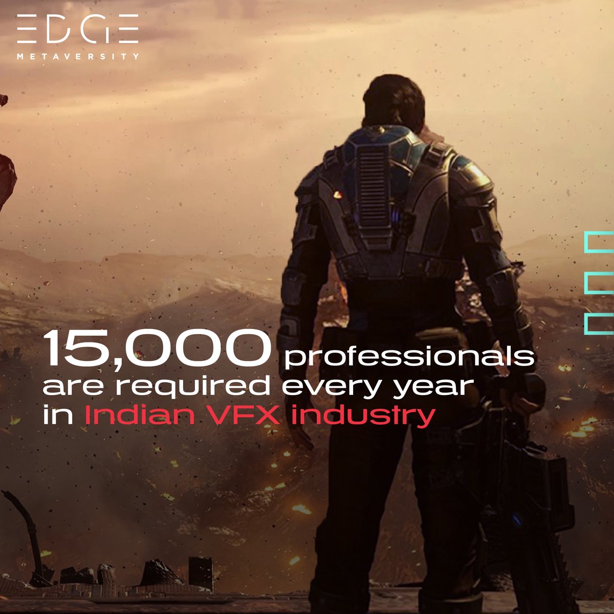 EdgeMetaversity's tweet image. With VFX movies on the rise, the industry is set to hit an estimated $121 billion by 2025📈. Seize the opportunity. Join us now and be the force of change.👨🏻‍💻

#EDGEMetaversity #Edge #AVCG #VirtualProduction #ImaginationUnleashed #VFX #digitalart #creative