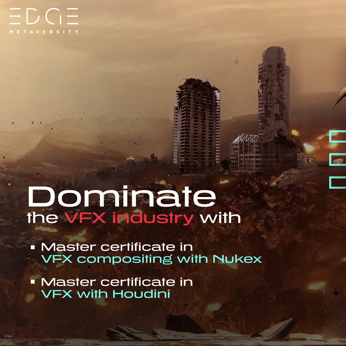 EdgeMetaversity's tweet image. With VFX movies on the rise, the industry is set to hit an estimated $121 billion by 2025📈. Seize the opportunity. Join us now and be the force of change.👨🏻‍💻

#EDGEMetaversity #Edge #AVCG #VirtualProduction #ImaginationUnleashed #VFX #digitalart #creative