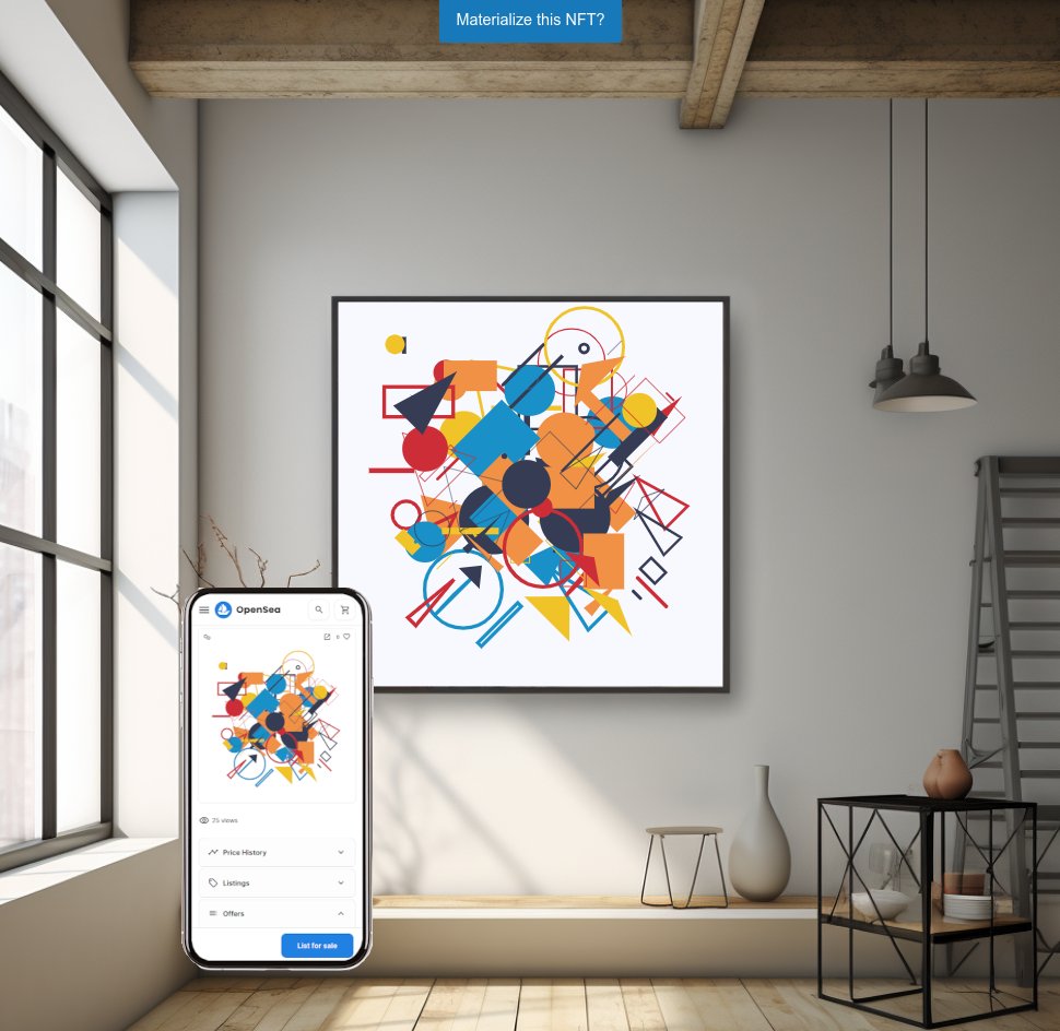 QueryArt's tweet photo. #NFT art on your wall? With Tangible #NFTs (TNFT) you can turn your rare digital collectibles into real displayed artworks. 
Display your prized NFT possessions IRL for all to admire! 😍 
See how: https://t.co/KVJJyaNeQ3

#NFTCommunity #DigitalArt https://t.co/xhK1XWmoRN