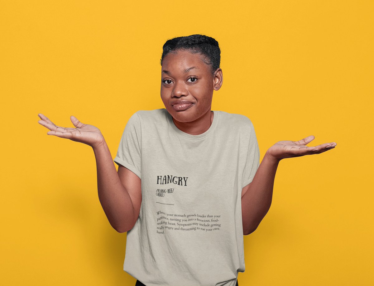 Introducing the ultimate 'Hangry' translator tee! Decode the language of growling stomachs and cranky moods with this hilarious shirt. A must-have for food lovers and those who fear the wrath of a hungry soul! 😂🍕 #HangryTee #FeedMeOrElse

shorturl.at/noORY