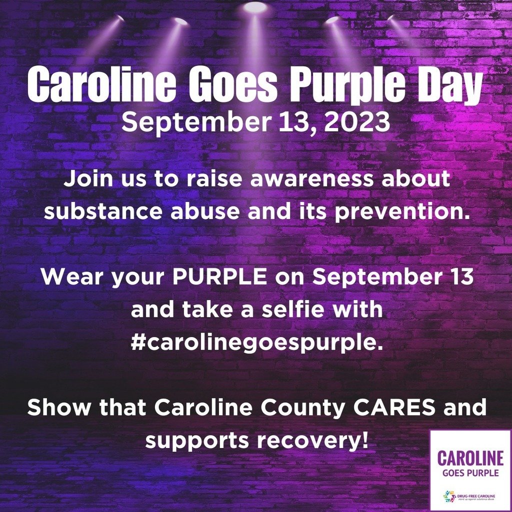 CCTC_CCPS's tweet photo. Tomorrow, September 13, is Caroline Goes Purple Day!  Wear your purple and show your support, CCTC!

#leaveyourmarkcctc
#carolinegoespurple https://t.co/JqPD4zlRy5
