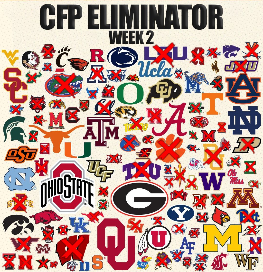 RT if your team has survived the first 2 weeks of the CFP Eliminator👀