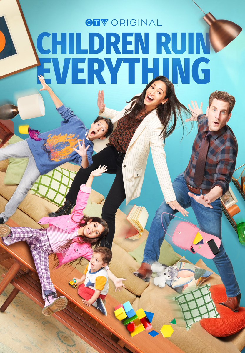 CTV's tweet photo. Children Ruin Everything is back for Season 3! Three kids means three times the chaos💥🍼 Don’t miss the season premiere on Wednesday, September 27th at 9/8:30mt on CTV. @childrenruin_tv https://t.co/6avCXtUGbN