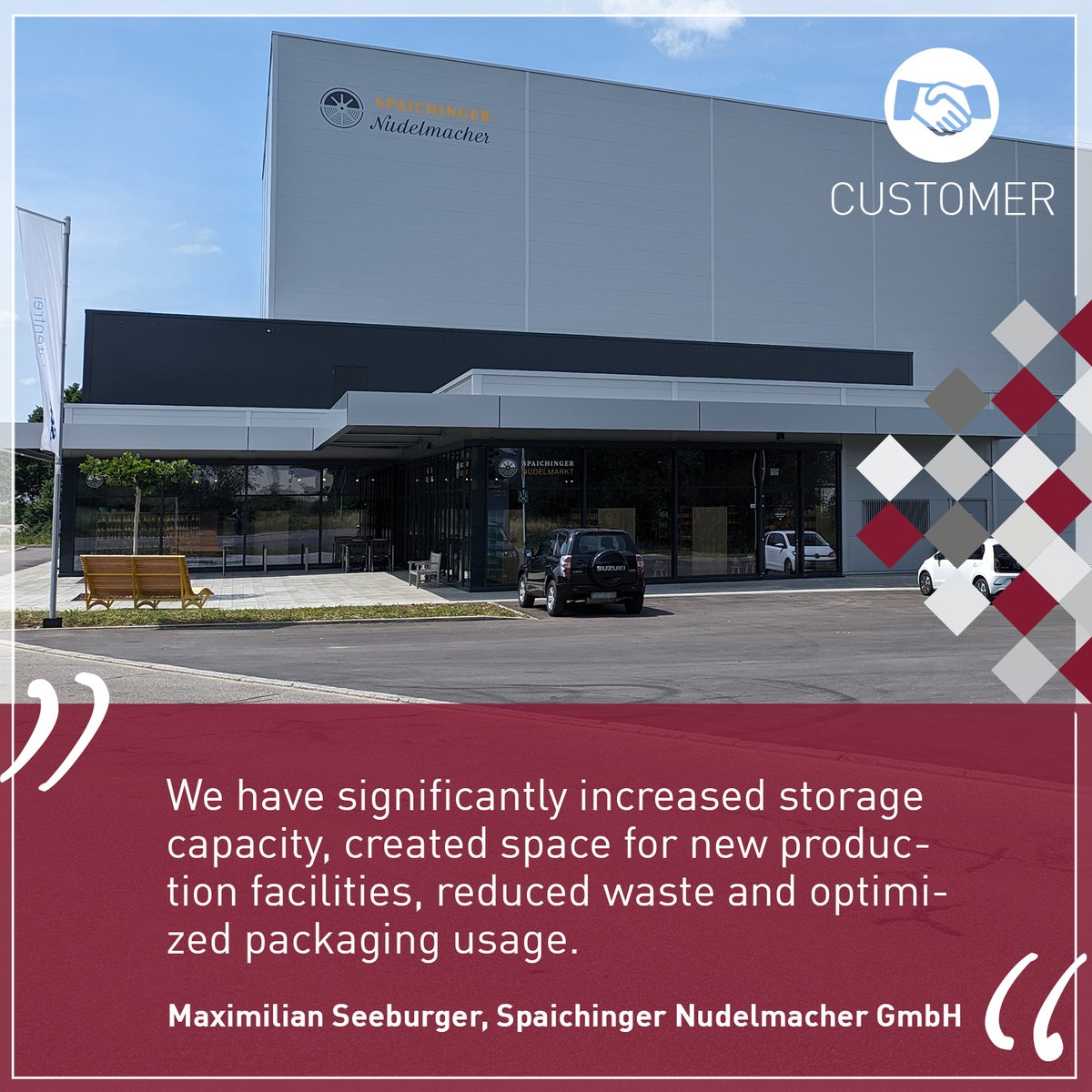 More storage, more production, less packaging & bundled #logistics for one of the most modern #pasta production companies in Europe. The new automated #storage system for Spaichinger Nudelmacher GmbH is planned as a central warehouse of @ALB_GOLD bit.ly/3EzsV7J #food