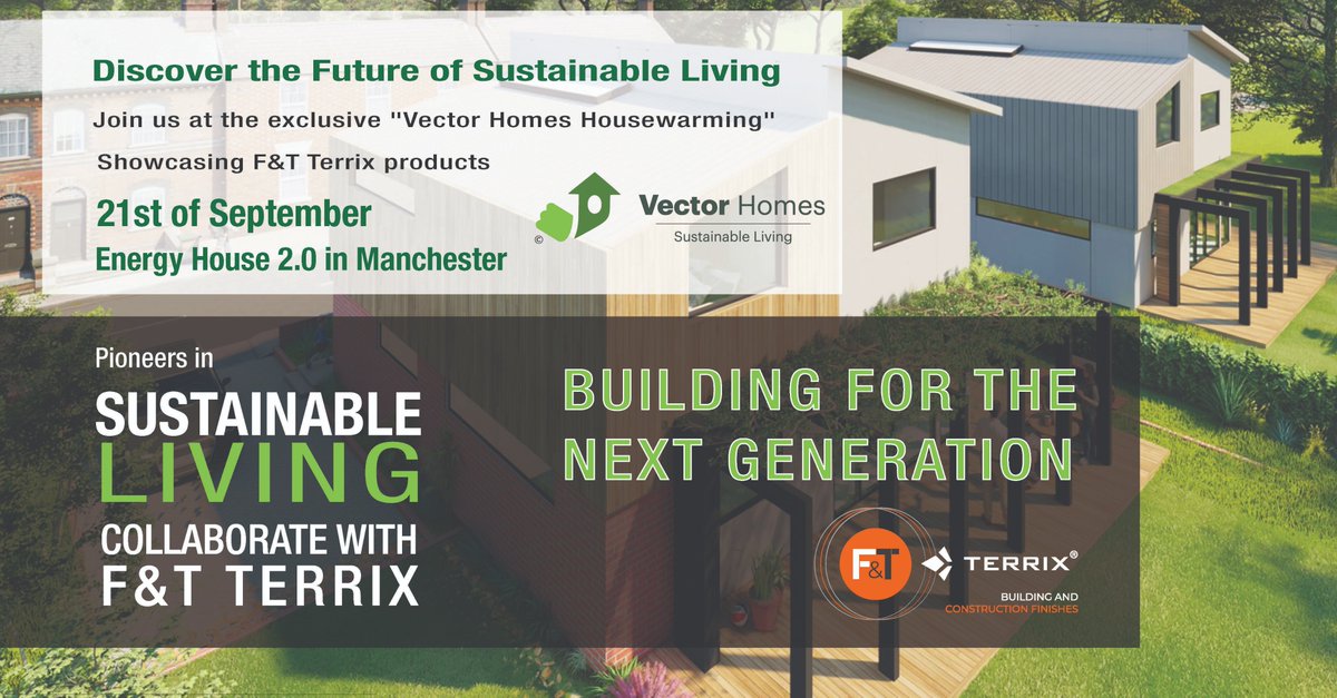 🏠<a href="/VectorHomes/">Vector Homes</a> and <a href="/FTTerrix/">F&T Terrix</a>
are hosting a launch event at @energy_house2
to showcase their new prototype e-home. Designed for rapid production and assembly, the homes hope to redefine sustainable living. Read more and sign up for the free event.

eventbrite.co.uk/e/vector-homes…