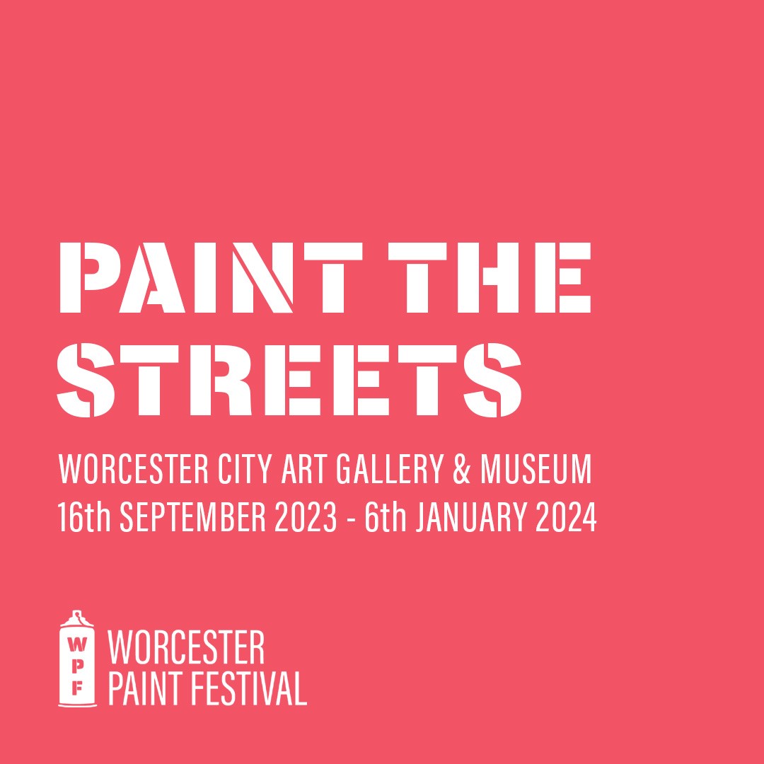 NEW EXHIBITION | Paint the Streets opens this weekend! ✨

Curated in partnership with @worcspaintfest, the exhibition runs from Sat 16 Sept 2023 - Sat 6 Jan 2024.

Exploring the story of street art, Paint the Streets features work by pivotal artists from the US &amp; UK. Free entry.