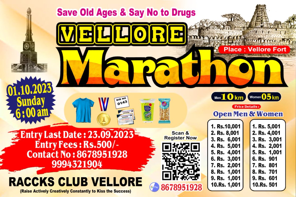 #velloremarathon #vellorecity #marathon @RaphelPrabu