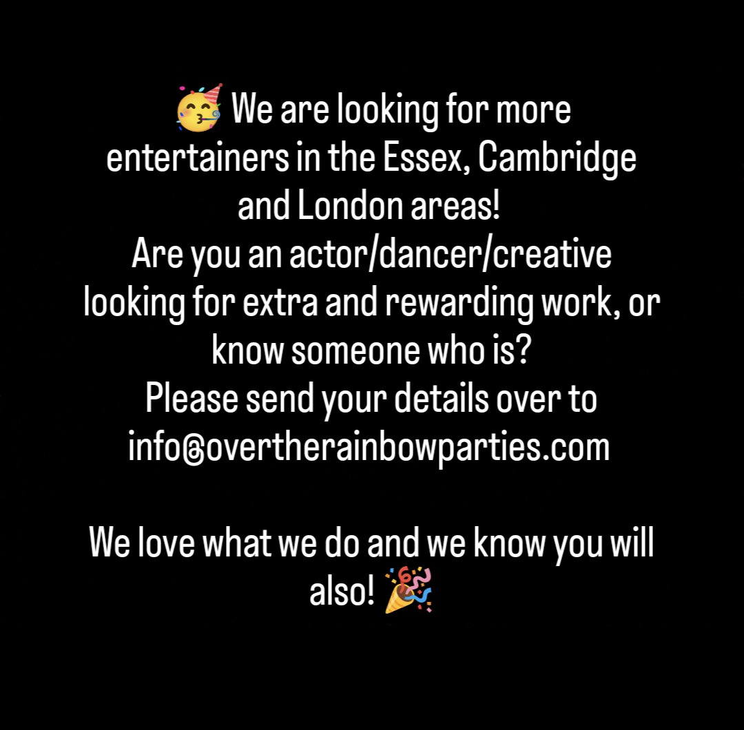 We are hiring! #hiring #jobs #actors #dancers #entertainers