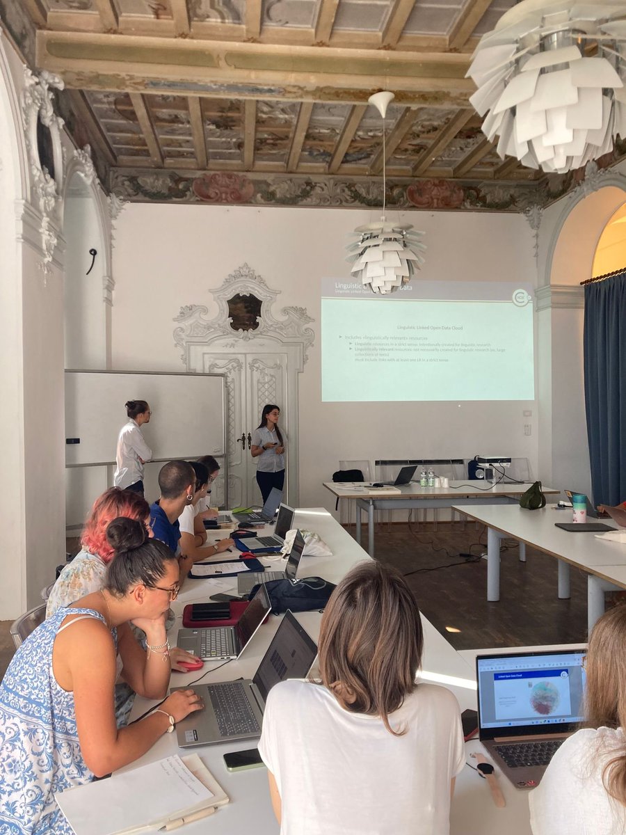 ling_in_pavia's tweet photo. 🌞 Day 2 of the Summer School is here! 🏛 Today, we're diving into  “Linguistic Linked Open Data” with Federica Iurescia and Matteo Pellegrini from @Unicatt. 📚 Get ready to explore  the fascinating world of language and data connectivity! 🔗
#DHSummerSchool https://t.co/Y8ZlnSRR8b