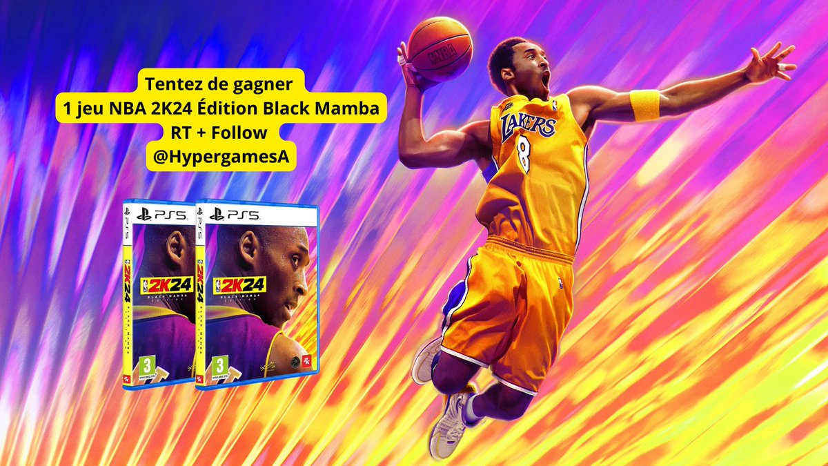 HypergamesA's tweet photo. #CONCOURS 🏀

Préparez-vous à shooter, dunker et gagner avec NBA 2K24 ! Tentez de gagner 1 jeu Édition Black Mamba  🏀🎮

Pour participer :  
1️⃣ Follow @HypergamesA
2️⃣ RT ce post  

TAS le 19/09 
👉 https://t.co/7g2p55N2GU https://t.co/CykGDoQxiX