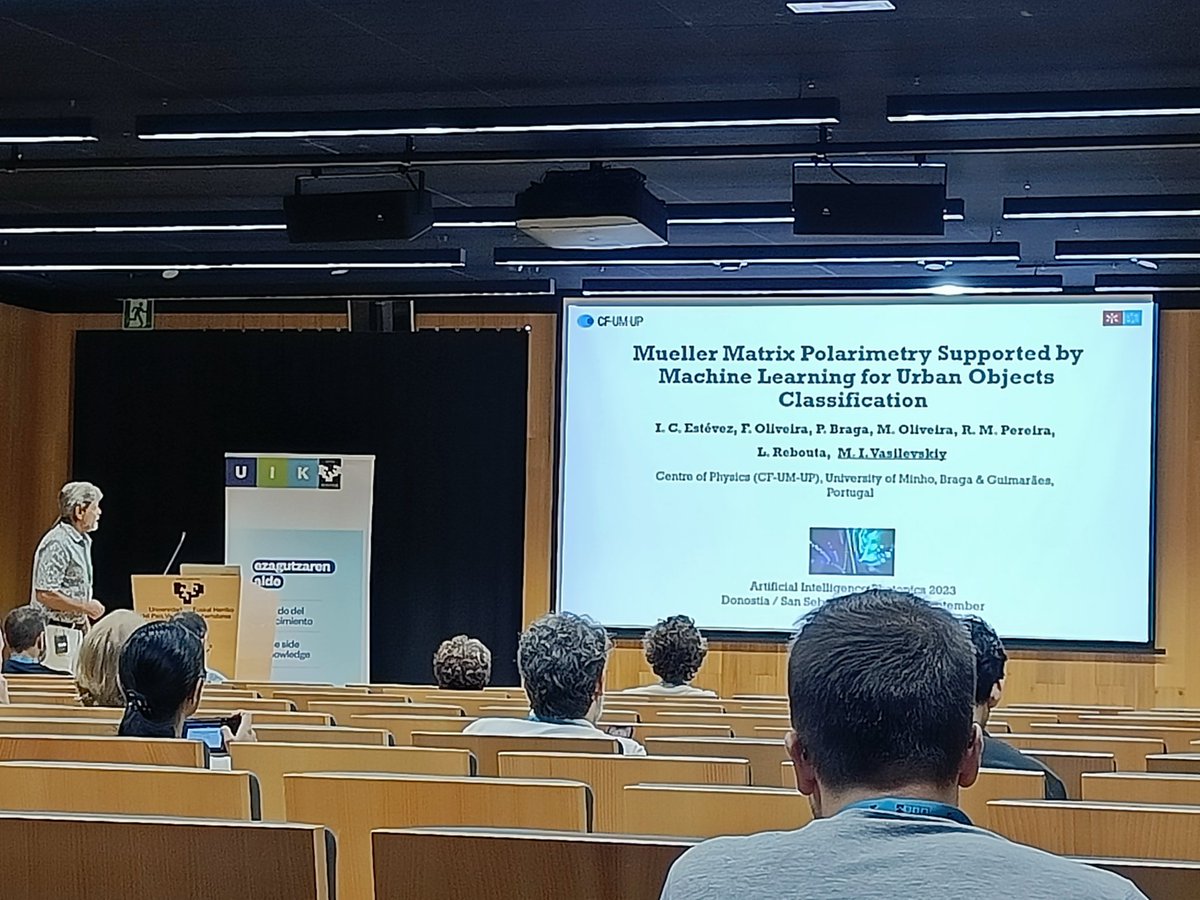 TweetMartas's tweet photo. M. I. Vasilevskiy - Mueller matrix polarimetry supported by machine learning for urban objects classification #AIphotonics @aiphotonics1  @OpticsOlomouc https://t.co/IN9h929r7I