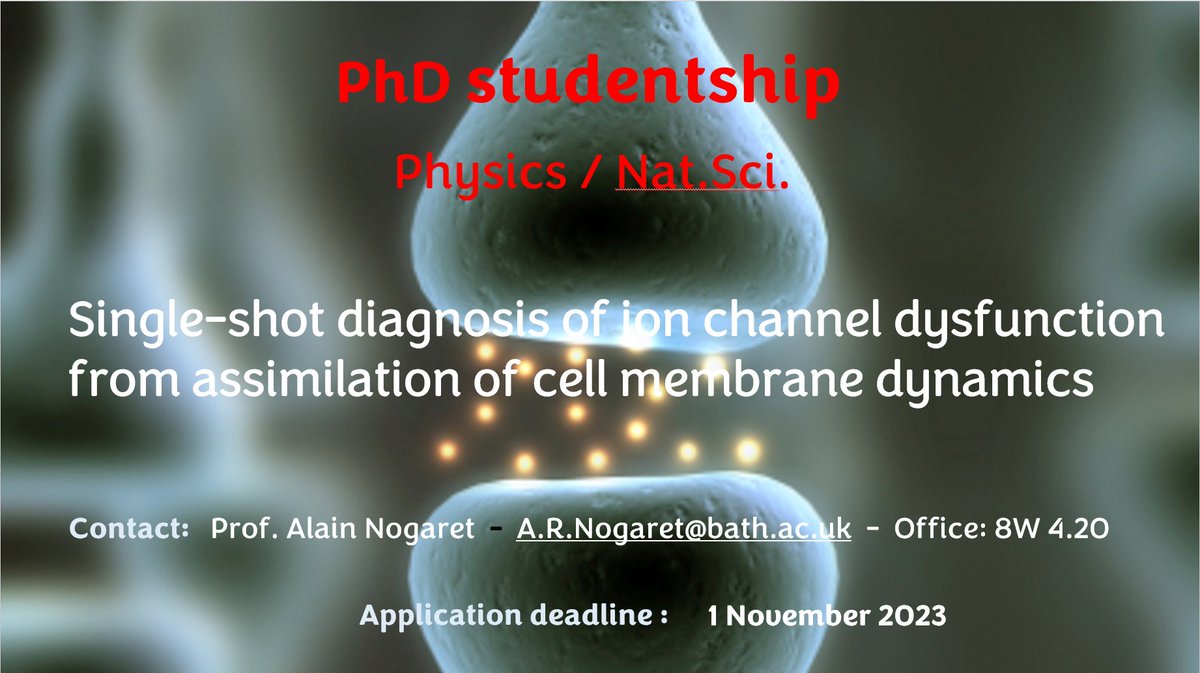 Exciting opportunity to do a PhD in biomedical physics at our Department of Physics with Prof. Alain Nogaret:

findaphd.com/phds/project/g…

Please spread the word!