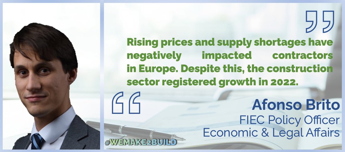 CECE_Europe's tweet photo. ๐ดLIVE๐CECE Market Update
Afonso Brito, Policy Officer Economic & Legal Affairs at @FIEC_Brussels, delivers a contractorโs perspective ๐ฃ
#WeMake2Build #VirtualEvent #Market #ConstructionEquipment https://t.co/cqC0qIyQOA