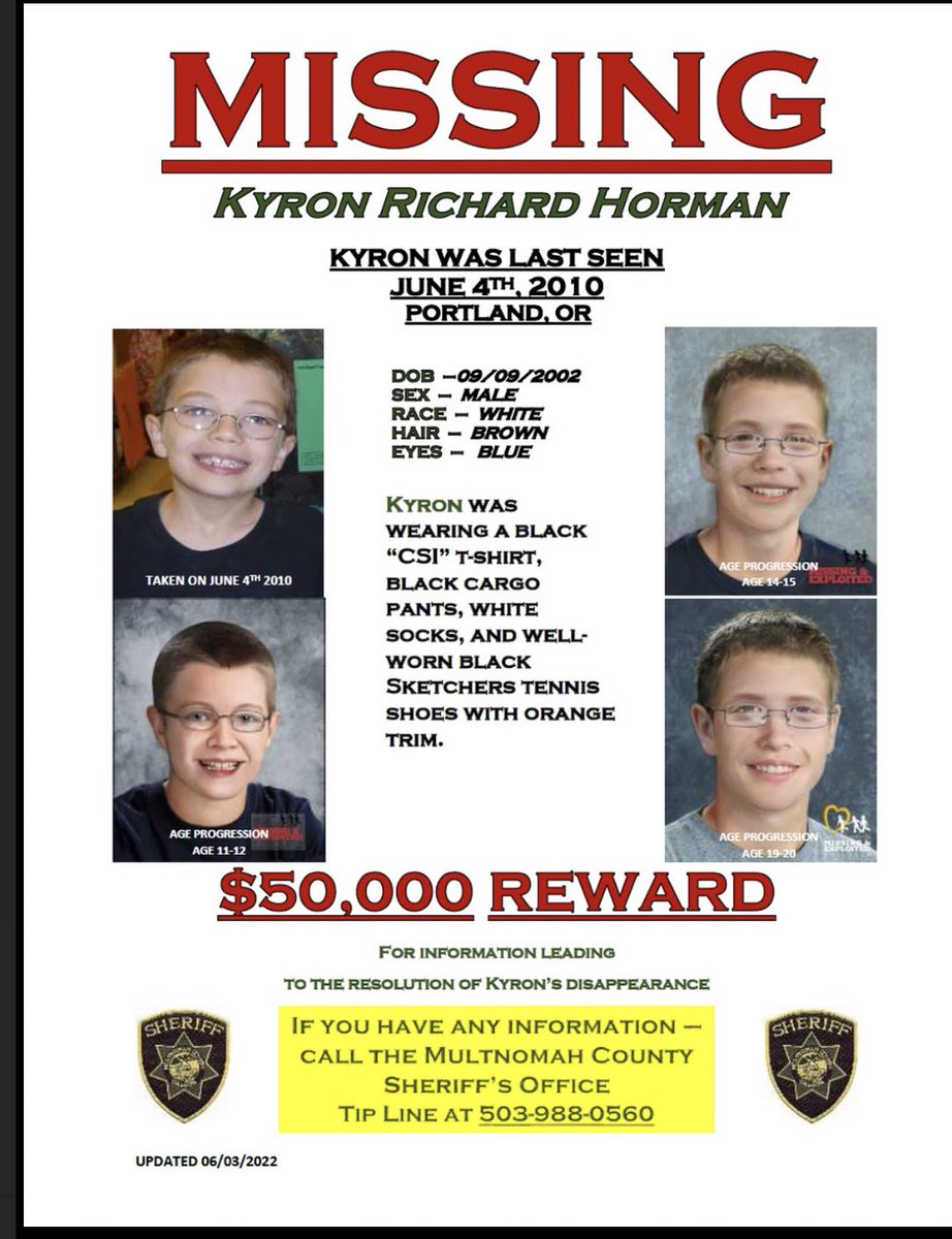 I can’t believe #KyronHorman would be 21 now.  I was pregnant with my first when he disappeared.  I helped put flyers up in the surrounding community where I lived.  Heartbroken his mother still has no answers as to what happened to her baby.