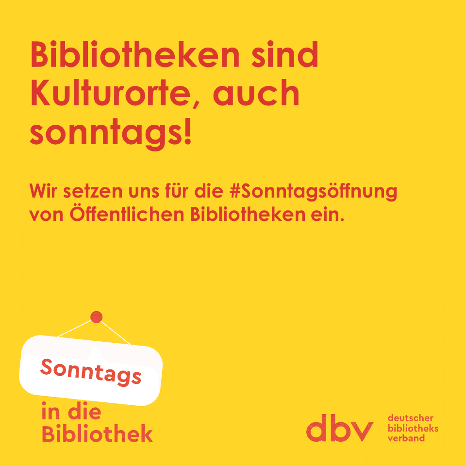 Mit einem Offenen Brief fordern über 500 Bibliotheksmitarbeitende die #Bundesregierung auf, die #Sonntagsöffnung Öffentlicher #Bibliotheken zu ermöglichen! Unterstützen Sie das Anliegen, damit auch Sie Ihre Öffentliche Bibliothek sonntags besuchen können👉lmy.de/GrTbDYGn