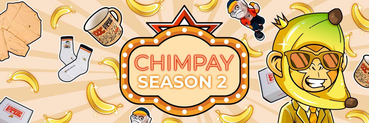 CronosChimpClub's tweet image. Announcing Chimpay Season #2
🎰🐒  ⮕ 🍌🍌🍌 ⮕ 🎁🎁🎁

Maximise Bananas. Send your Chimps to work soon™️