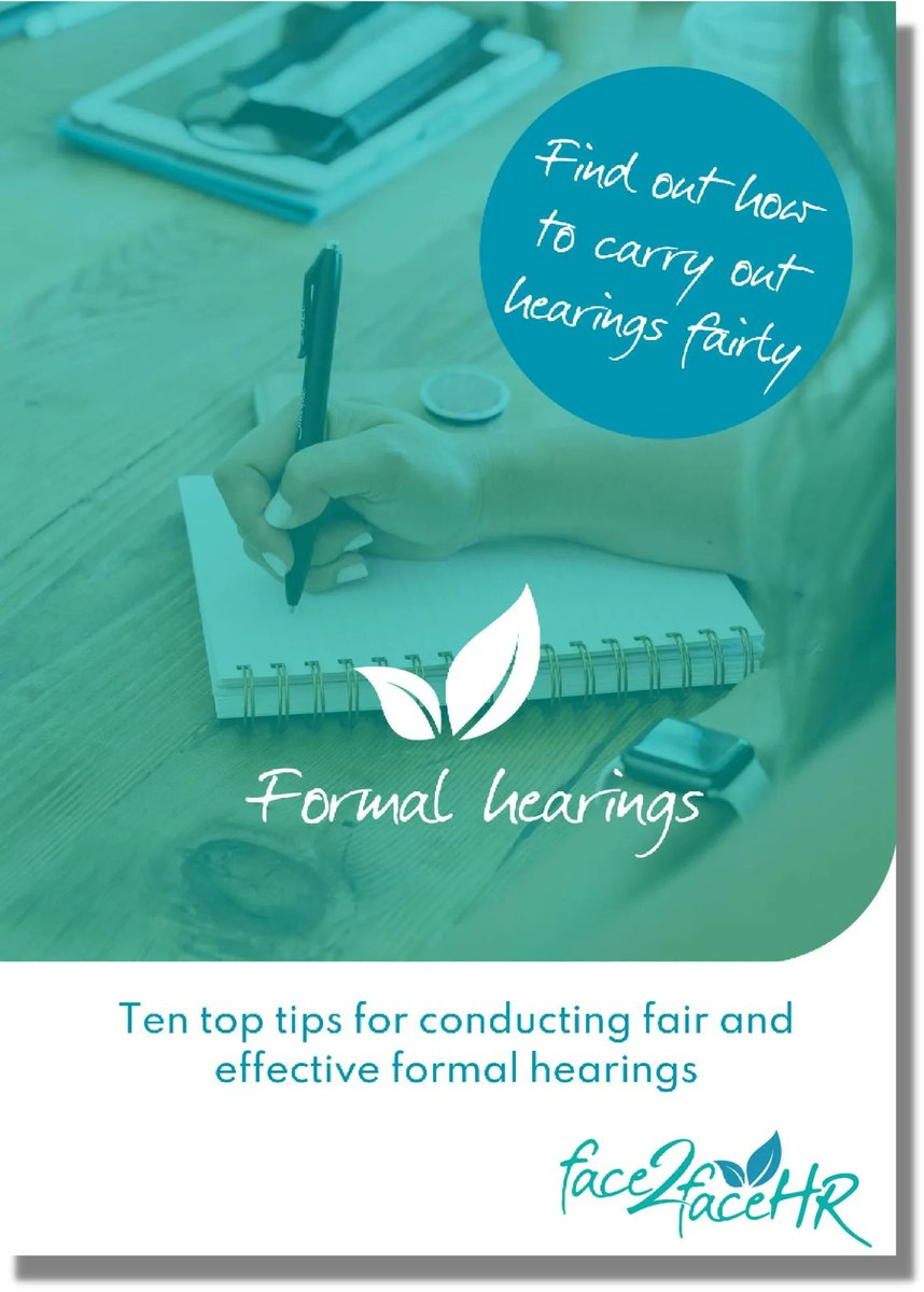 This month's download is all you need to know about conducting formal hearings. They can be daunting, even for the most seasoned manager. Have a read to make sure you are following a best practice approach. face2facehr.com/download/chipp…