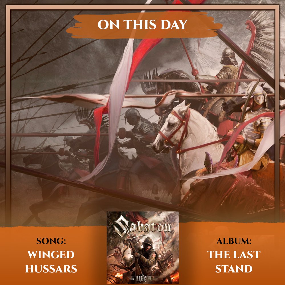 On this day in 1683, THE WINGED HUSSARS ARRIVED! 🤘 During the siege of Vienna, 140,000 soldiers of the Ottoman Empire were tearing the city's defences apart, but they were driven away when a relief force, comprising the famed Winged Hussars of Poland, arrived. Our song, “Winged