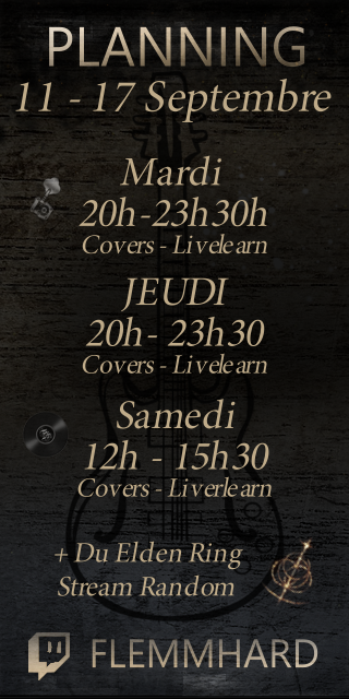 Le planning giga à la bourre EP2 !  Mais on est présent cette semaine !