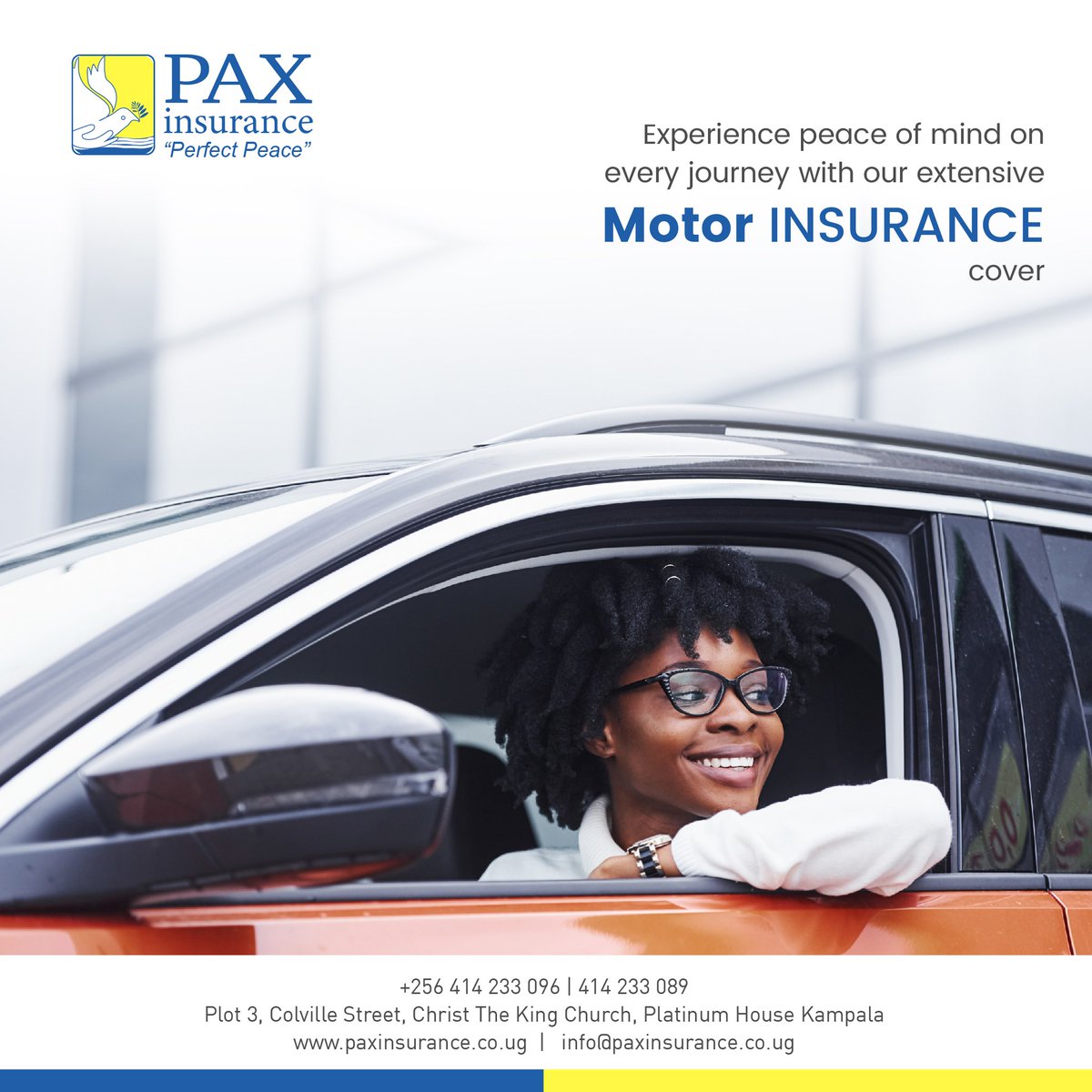 Drive with confidence, knowing that both you and your car are protected against accidents, theft, damages, and more.

Call us on +256 414 233 096/+256 414 233 089
#Motorcomprehesive
#Vehicleprotection
#Motorinsurance