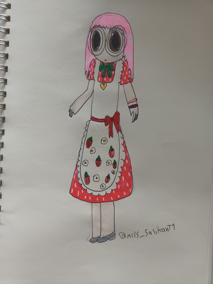 miss_sasikant1's tweet photo. 🍓My first with a Strawberry maid🍓
#Oc
#OcArt
#Sona
#MySona
#Maid
#MaidArt
#Strawberry
#Sketchbook
#Sketch
#Markers
#Touchfive
#Illustration
#CuteArt
#MyArt
#イラスト
#ArtistOnTwitter https://t.co/35wjng6rXz