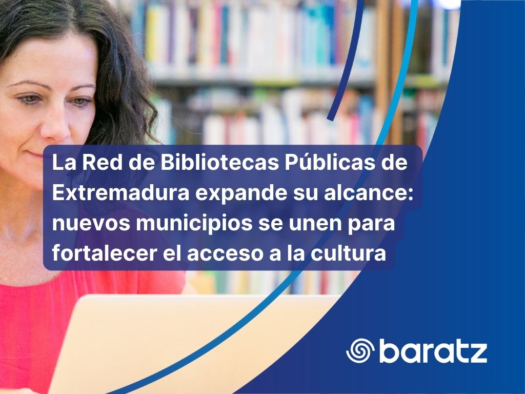 grupobaratz's tweet photo. 🤩💻📚 La Red de Bibliotecas Públicas de Extremadura sigue creciendo al incorporar nuevos municipios
🔗 https://t.co/GBzGhi1uOe
👏 @PortalBEX
🆕 #NoticiasBTZ
📚 #Bibliotecas
👪 #BibliotecasPúblicas
🏛 #Cultura
🌀 #AbsysNet
💻 #CatálogoColectivo https://t.co/dnF5JEgnP3