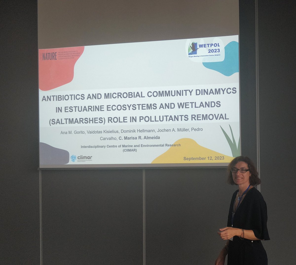 Showing the potencial of saltmarshes for chemical and biological contaminants removal at Wetpol23 😃 Great nature based solutions 🌱🌱🌍🌍 <a href="/Natureproject20/">Nature project</a> <a href="/CiimarUp/">CIIMAR-UP</a>