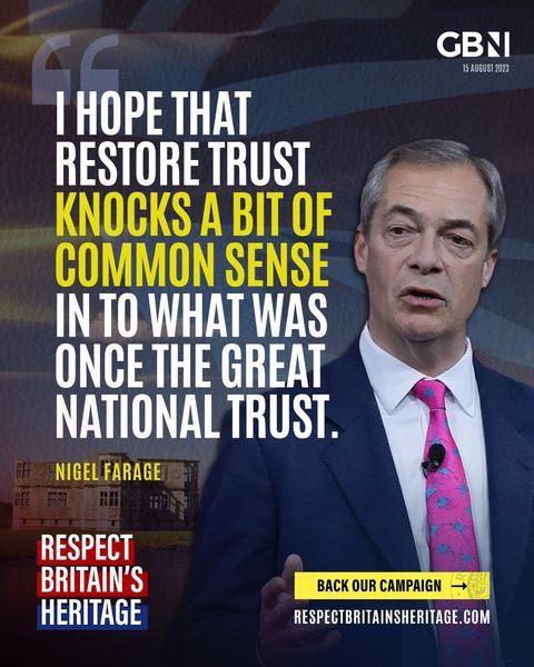 If you think that the LAST thing the National Trust needs is Nigel Farage, a man who has caused so much division and destruction, then please vote against Restore Trust. You need 5 mins + your membership no. And please tell your friends. secure.cesvotes.com/V3-2-0/nt23
