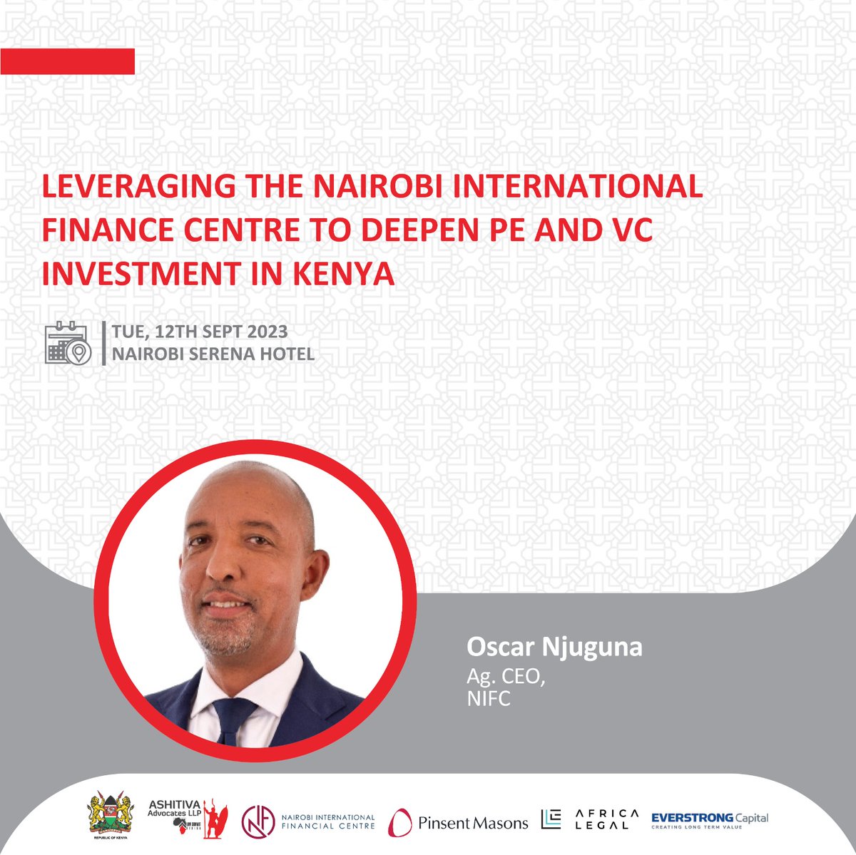 WarriorsinSuits's tweet photo. #PEVCroundtable 
Current session: Oscar Njuguna, Acting Chief Executive Officer @NifcAfrica addressing the forum on the Nairobi International Finance Centre (NIFC)'s intention to deepen PE &amp; VC investment in Kenya. https://t.co/umUMeF8TFh