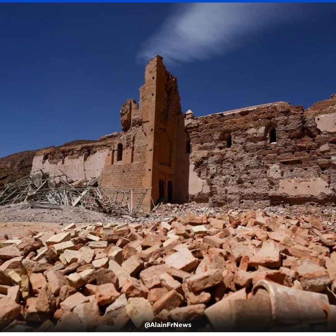 AlainFrNews's tweet photo. En images : la #mosquée de #Tinmel, joyau de l’humanité, dévastée par le #séisme
#seismeaumaroc
#Tesyeuxsurlemonde https://t.co/VbDTMRQQlm