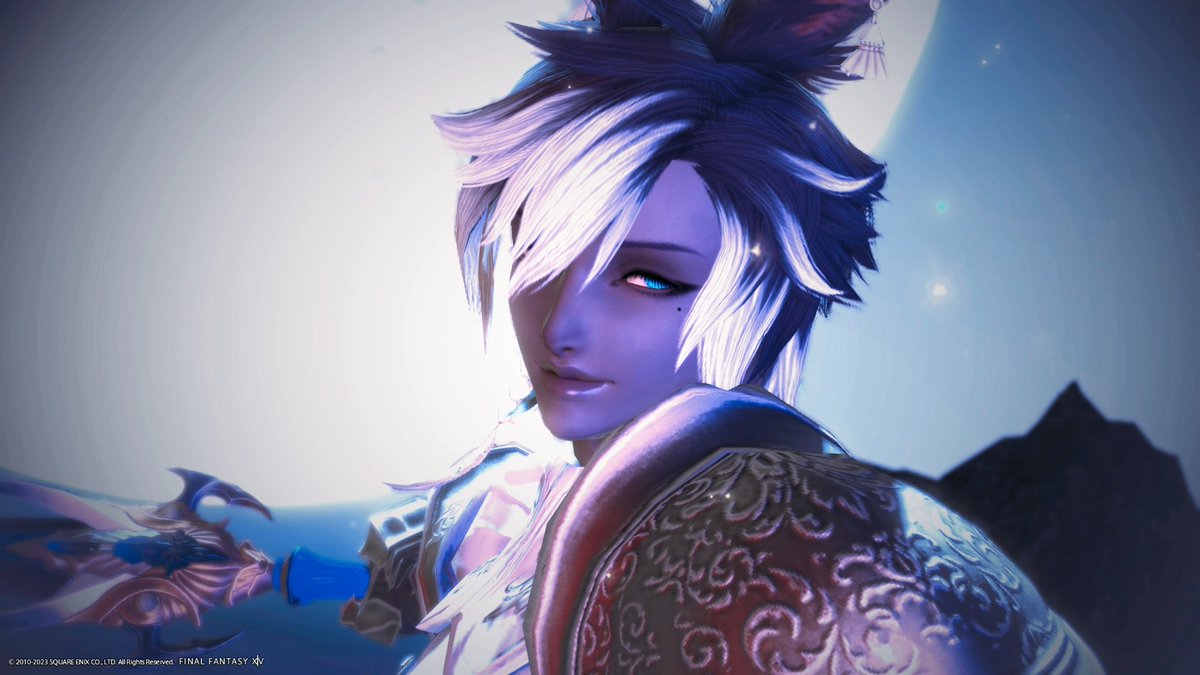 avatar_(ff14) 「自機のssでも見てもらうか…… 」|粉のイラスト