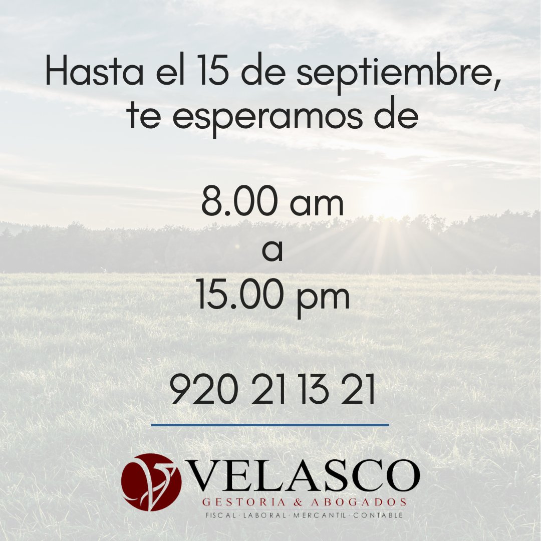 🌞¡Porque todavía es verano!
Y todavía estamos cogiendo el ritmo, eso quien no está aún de vacaciones🌅, ¿verdad?

Nos vamos a adaptando a la rutina poco a poco.

Encuéntranos en VELASCO, en horario de ocho a tres, y te ayudamos con todo lo que necesites en esta vuelta.